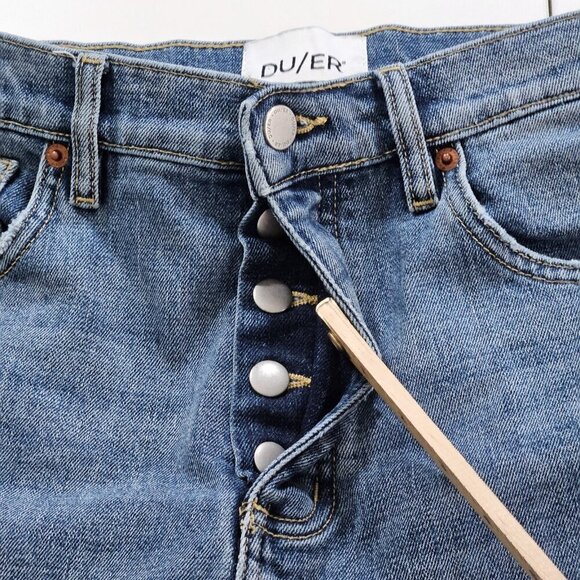 DU/ER Jean Women 29x27 (26) Blue Straigh Leg WFMR5017 Stretch Preppy Performance - Picture 9 of 16